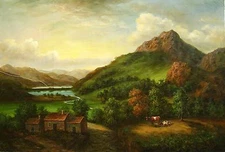 OIL PAINTING ON CANVAS -  La riviere ,size 36“x24”