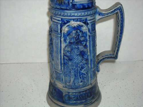 "INDEPENDENT BREWING ASSOCIATION" Chicago Blue Grey Stoneware Stein Beer Flemish - Picture 4 of 6