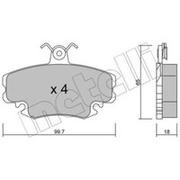 Metelli BremsbeläGe Vorne FüR Renault Twingo II Clio Dacia Logan MCV Sandero