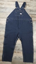 NOS vintage Roundhouse dark denim overalls made in the USA 58 x 32 y2k Liberty