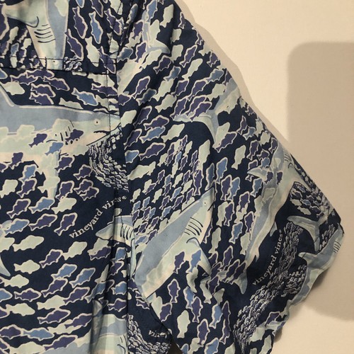 Vineyard Vines for Target Shark Print Short Sleeve Button Down Shirt Boys XL - Picture 17 of 17