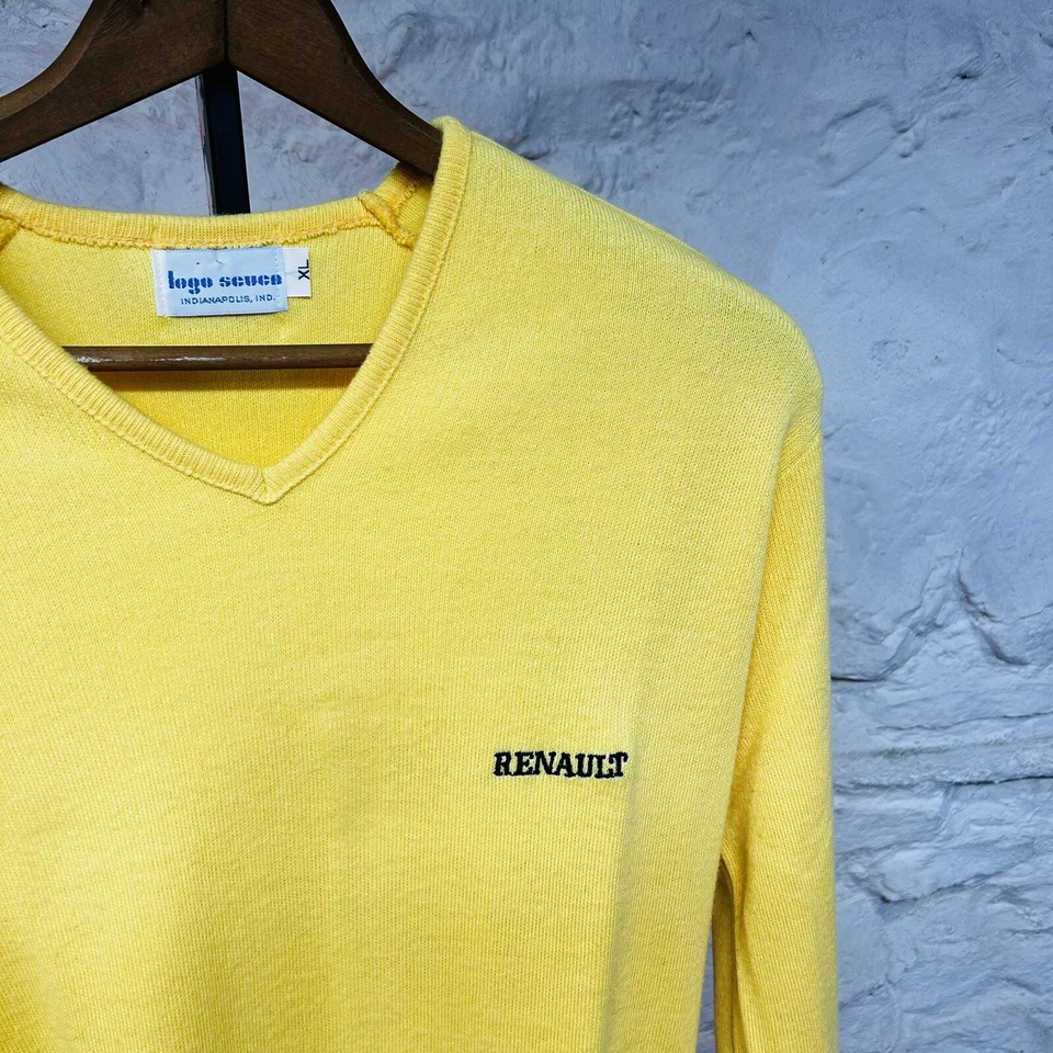 Renault Auto Logo 7 Pullover SWEATER Classic Car Collector Rare Vintage 70s 80s - Image 3 of 4
