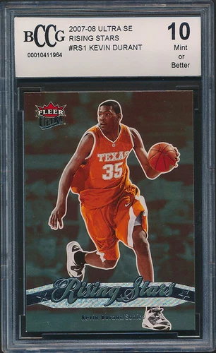 2007-08 Ultra SE Rising Stars #RS1 Kevin Durant Rookie Card Graded BCCG 10 