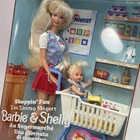 SHOPPIN' FUN BARBIE & SHELLY w/ Grocery Store Cart #15756 Mattel VTG 1995 - NEW