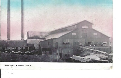 Postcard Minnesota Frazee Saw Mill Logging Becker County Posted 1911