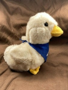 Aflac Talking Duck Stuffed Animal Plush Toy Blue Logo Bandana Scarf Sound Works | eBay