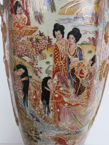 1970s Zhong Guo Zhi Zao Made in China Porcelain Floor Vase w/ Lid & Stand (25") - Picture 17 of 24