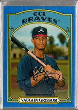 2021 Topps Heritage Minors Real One Blue #ROAVG Vaughn Grissom Auto /99