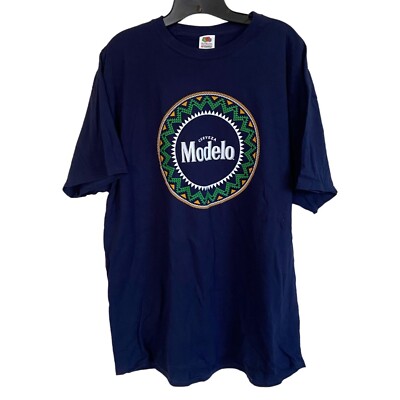 Modelo Beer T-Shirt Tshirt T Shirt Tee NWOT NEW XL Navy Blue Fruit of the Loom