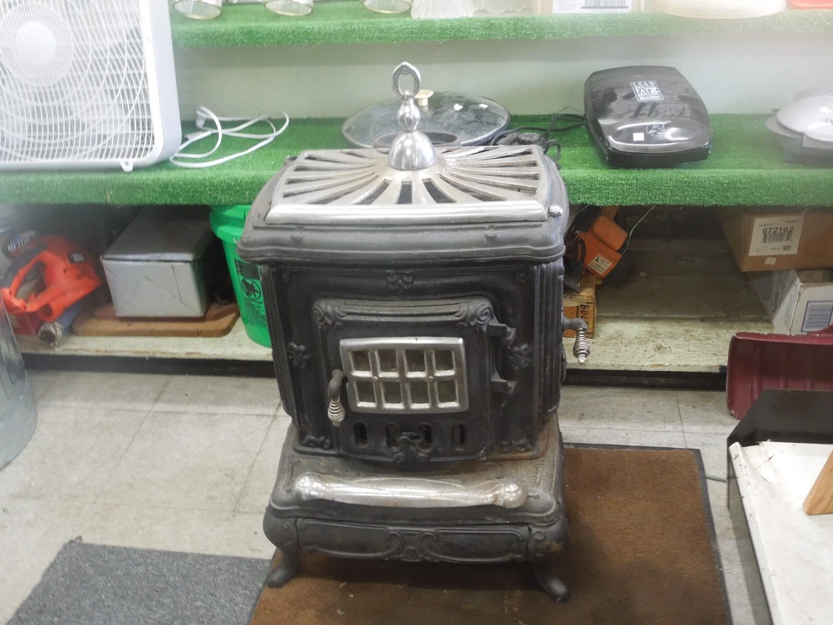 vintage cast iron wood burning parlor stove | eBay