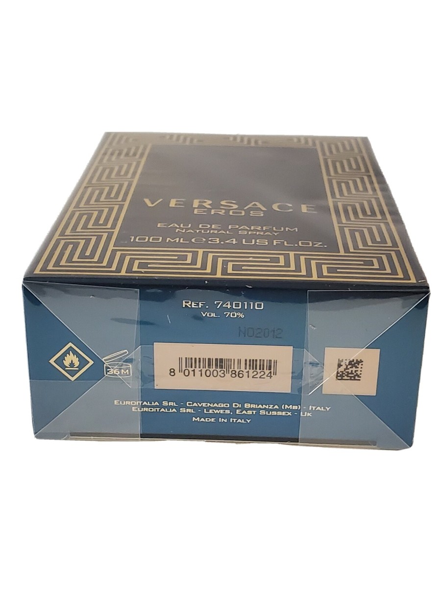 [国内正規品] VERSACE Eros 100ml Versace Men's Eros EDP Spray 1.7 oz Fragrances 8011003861903