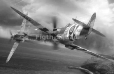 WW2 Picture Photo WW2 British and German Fighters Air Combat 5575