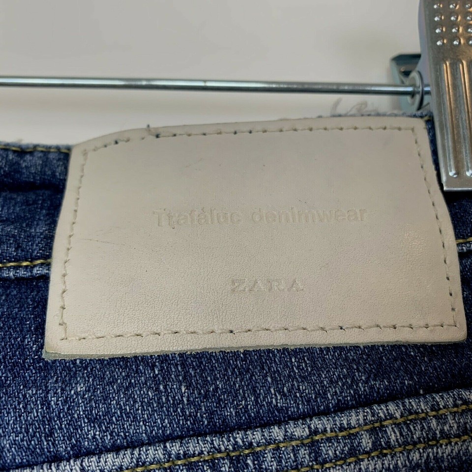 Zara Jeans & Shorts Size USA 00 Womens Blue Trafaluc Distressed Denim