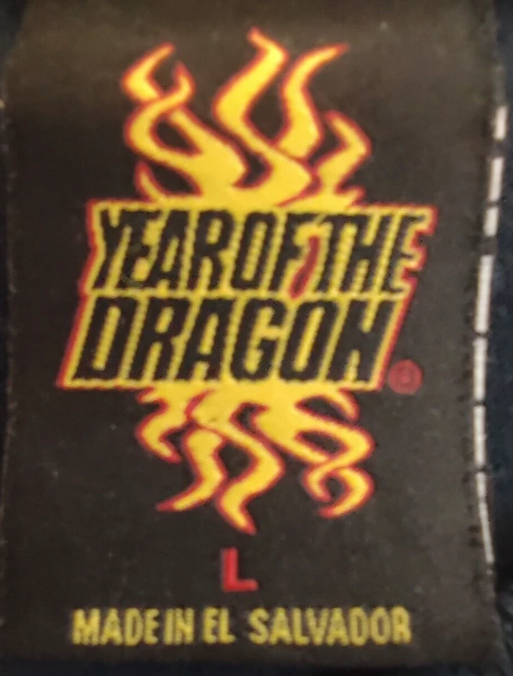 Camiseta Juvenil Vintage Year Of The Dragon Preta com Blue Dragon Skater TAMANHO G - Imagem 2 de 4