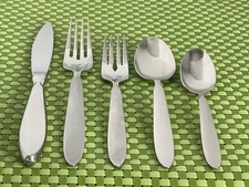 Oneida EMERY Stainless Frost Handle Glossy Bowl Choice Flatware A86WU