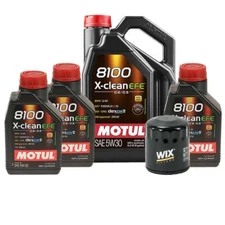 Motul + OEM Engine Oil Change Kit (5W30) (8 Liter) (X-CLEAN EFE 8100)