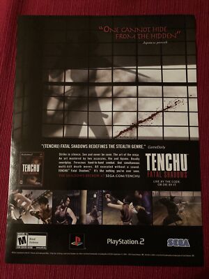 Tenchu Fatal Shadows PS2 Video Game 2005 Print Ad - Great to Frame!