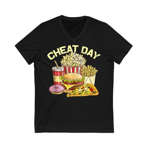 Fast Food Carbs Burger Pizza Soda Donut Fitness Cheat Day T Shirt Men Women NEW - 第 7/9 張圖片