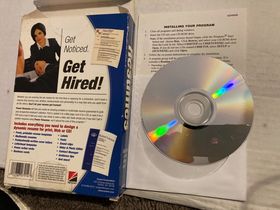 Power Resumes: Get hired or your money back!(PC, 2004, Cosmi) - Image 2 of 3