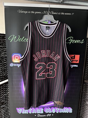 Vintage Michael Jordan #23 Chicago Bulls Pinstripe NBA Basketball