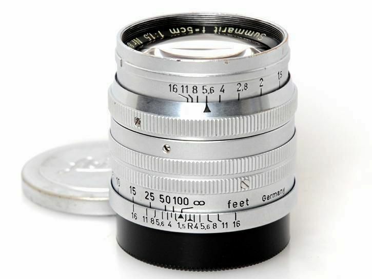 Leica Summarit 5cm F1.5 Standard Prime Lens Silver L39 Leitz Leica Summarit 5cm F1.5 Standard Prime Lens Silver L39 Leitz