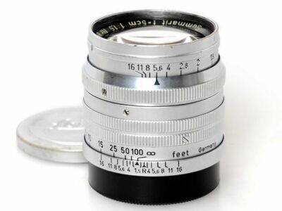 Leica Summarit 5cm F1.5 Standard Prime Lens Silver L39 Leitz Leica Summarit 5cm F1.5 Standard Prime Lens Silver L39 Leitz