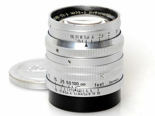 Leica Summarit 5cm F1.5 Estándar Prime Lens Plata L39 Adhesiva De Japón F / S