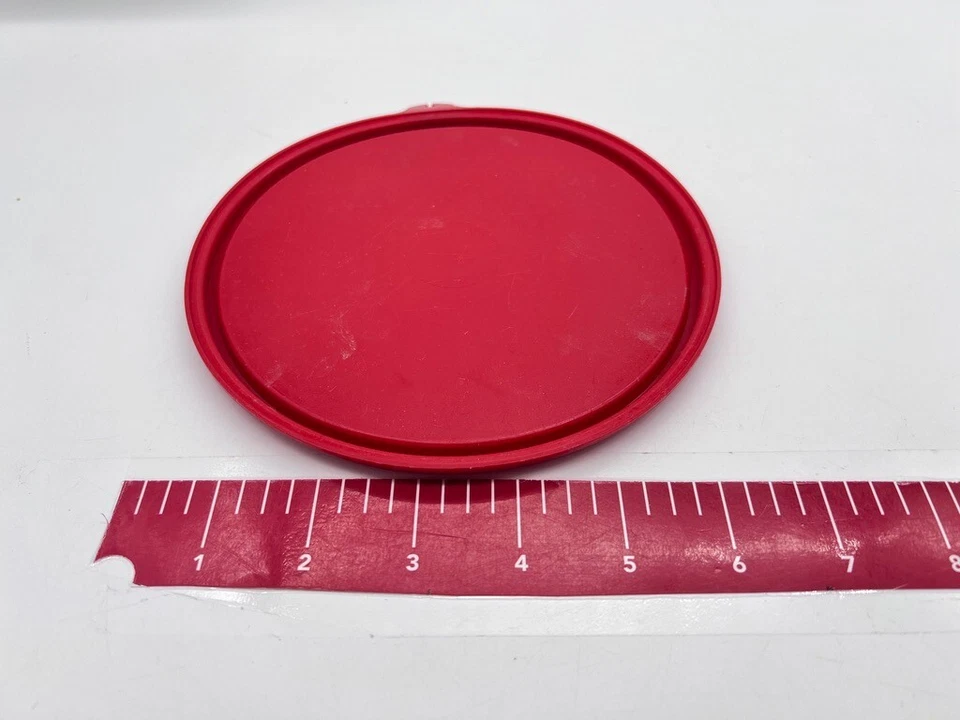 Red Tupperware 6" REPLACEMENT LID #227 for Containers 155 1405 264 234 1842 227G - Image 2 of 2