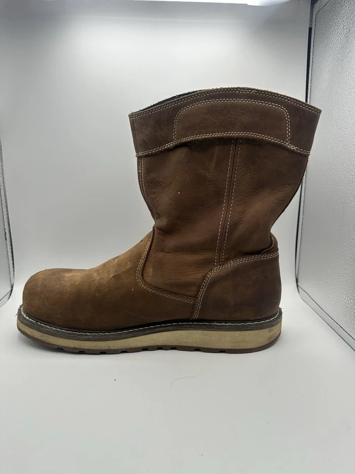 Мужские рабочие ботинки KEEN Utility размер 13D с карбоновым носком коричневые кожаные без застежек EH ASTM - Изображение 4 из 4