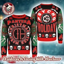 Panteramas Christmas From Hell Psycho Holiday Signature Ugly Christmas Sweater