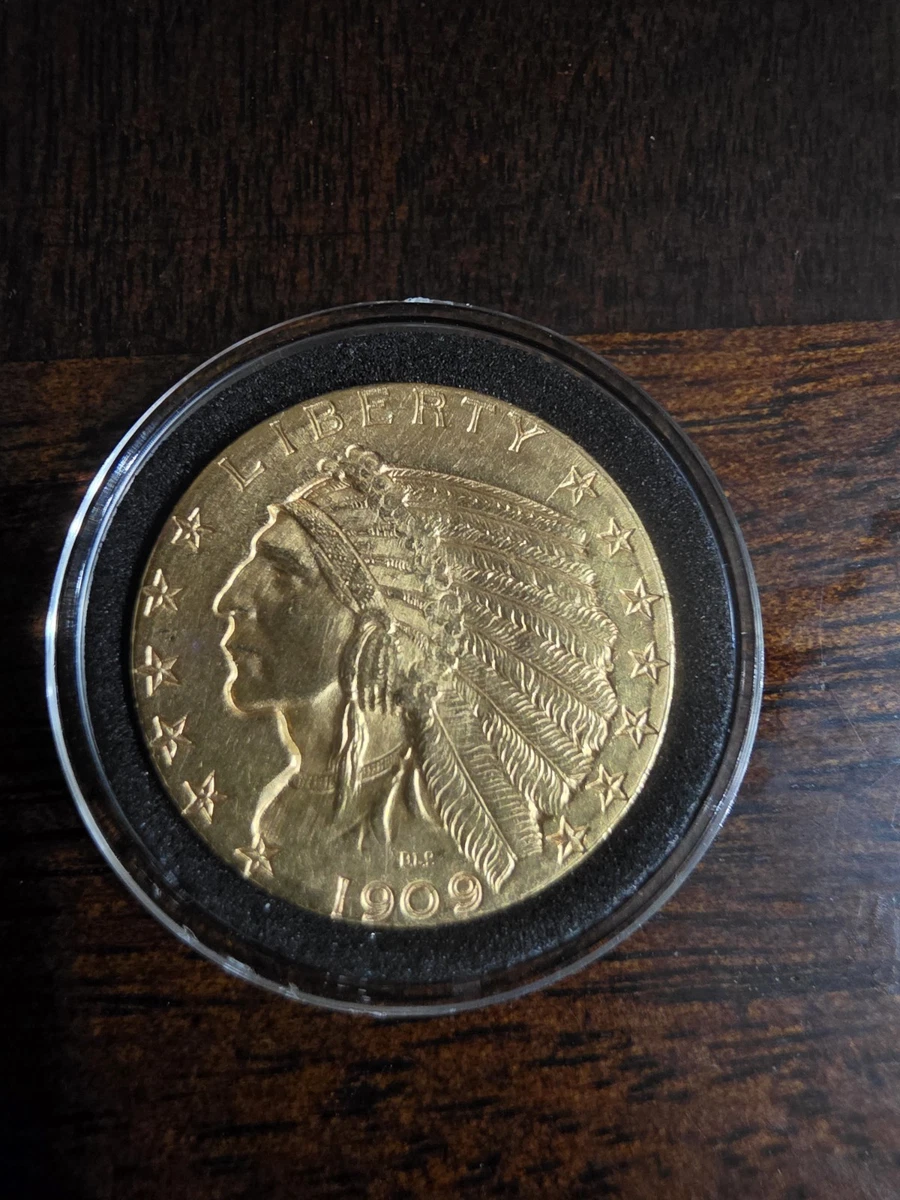 Uncertified 1909 Year Half Eagle $5 US Gold Coins (Pre - 1933) for