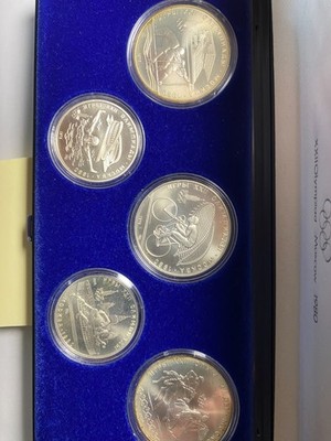 RUSSIA/USSR OLYMPIC coin set of 5 SILVER 1978   approx  .    4oz silver