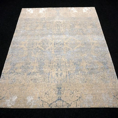 Designer Orient Teppich 198 x 152 cm Modern Seide Blau Handgeknüpft Carpet Rug - Bild 1 von 4