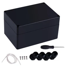Project Box IP65 Waterproof Junction Box ABS Plastic Black Electrical Boxes D...