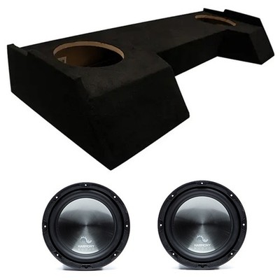 Harmony Bundle Fits 19-25 Dodge Ram Crew Cab HA-R104 10'' Subwoofer Dual Sub Box