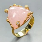 Vintage ring 16 ct Natural Morganite Ring 925 Sterling Silver Size 8 /R448107