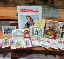 Religious Lot Booklets, Prayer Cards, Calendars, Postcards Over 40 Items Vintage