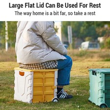 Grocery Cart On Wheels Large Capacity Portable Foldable Grocery Cart With X RUMZ