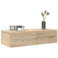 Wandregal Mit Schubladen Sonoma-Eiche 60X26,5X15 Cm