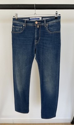 Jacob Cohen Herren Jeans Bard Fast Blau Denim Regular Gerades Bein Gr.32 UVP375 