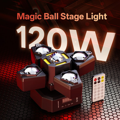 4-Arm Laser Light RGBW LED Moving Head Disco Stage Lighting Beam DMX512 Party DJ