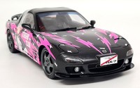 Solido 1/18 Mazda RX7 Type Rs FD35 Works Itasha Club Pink 1999 Diecast Model Car