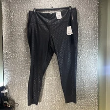 Xersion Plus 3X Women Full Lenght High Rise Fitted Performace Black Legging NWT