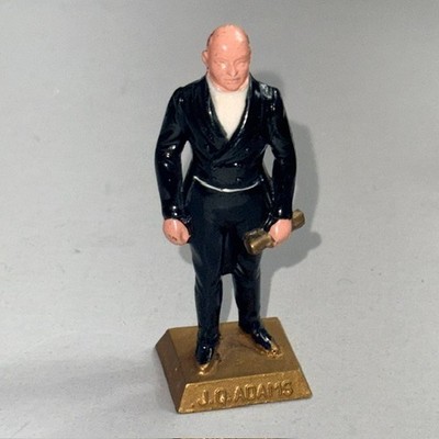 Vintage Louis Marx John Quincy Adams President Toy Figure 1960s Political 6th US