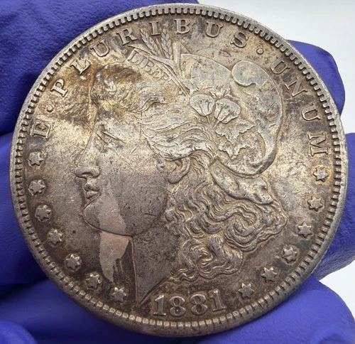 1881 S $1 Morgan 90% Silver Dollar Coin - Beautiful Slight Toning A3