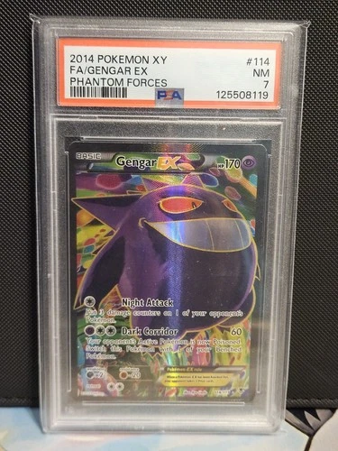 GENGAR EX 114/119 XY Phantom Forces PSA 7 Graded Card Pokemon TCG