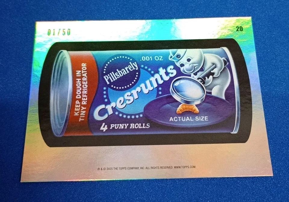 2025 Wacky Packages All New Series 1 "CRESRUNTS" #20 Rainbow Foil 01/50 Lowest # - Image 1 of 1