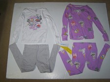 Carter's Girl Pajamas Size 4/4A Long Sleeve/Pants All Booked Animals 4 Pc Nwt