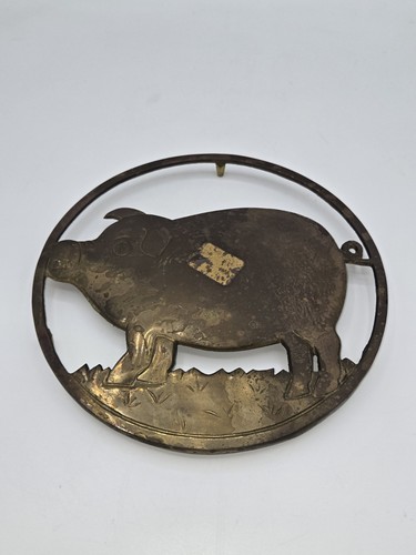 "Remache de cerdo redondo vintage de latón macizo 7,5""" - Imagen 3 de 4