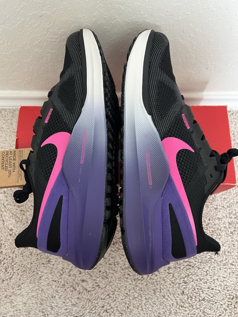 ナイキのブーツ Nike Air Zoom Structure 25 'Black Field Purple Laser Fuchsia